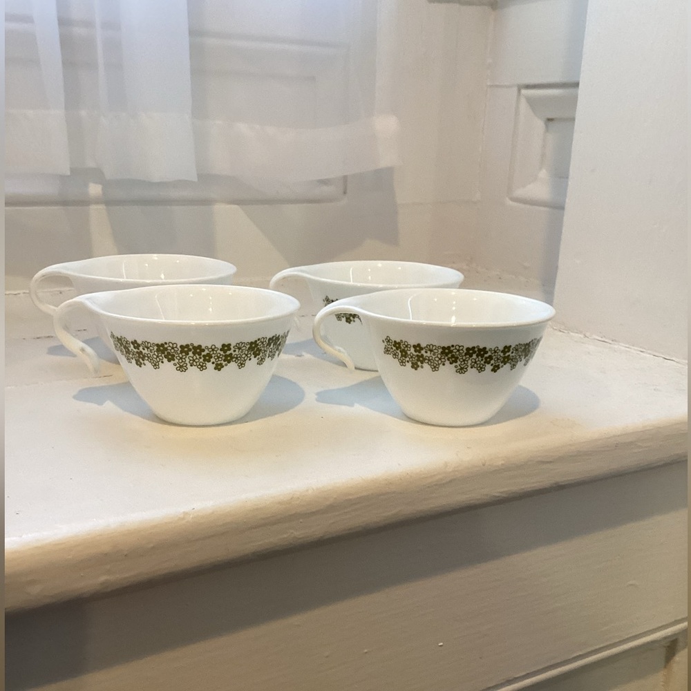 Vintage Corelle Tea Or Coffee Cups Set of 4